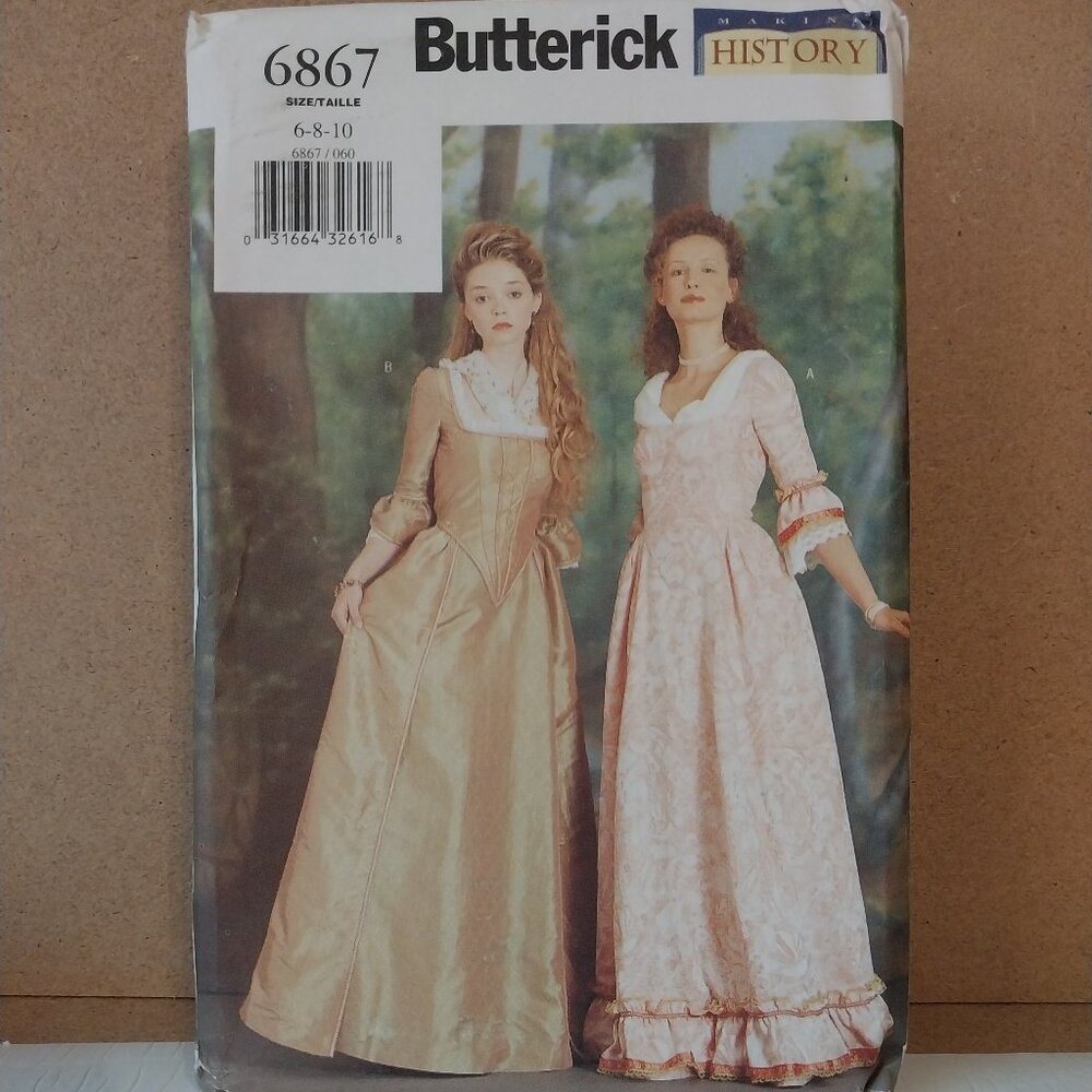 SEWING PATTERNS Butterick 6867 Making History NEW uncut.